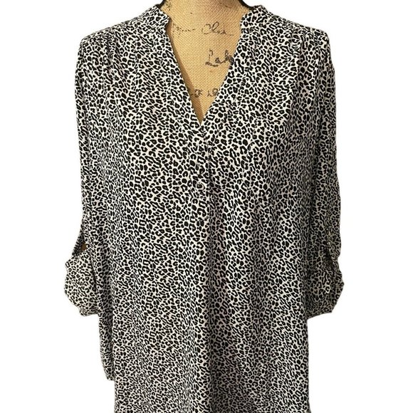 Torrid Leopard Print Tunic Blouse - Picture 2 of 7